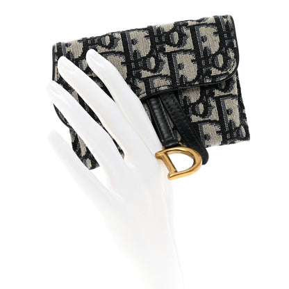 Christian Dior Oblique Nano Saddle Chain Pouch Blue 2 of 7