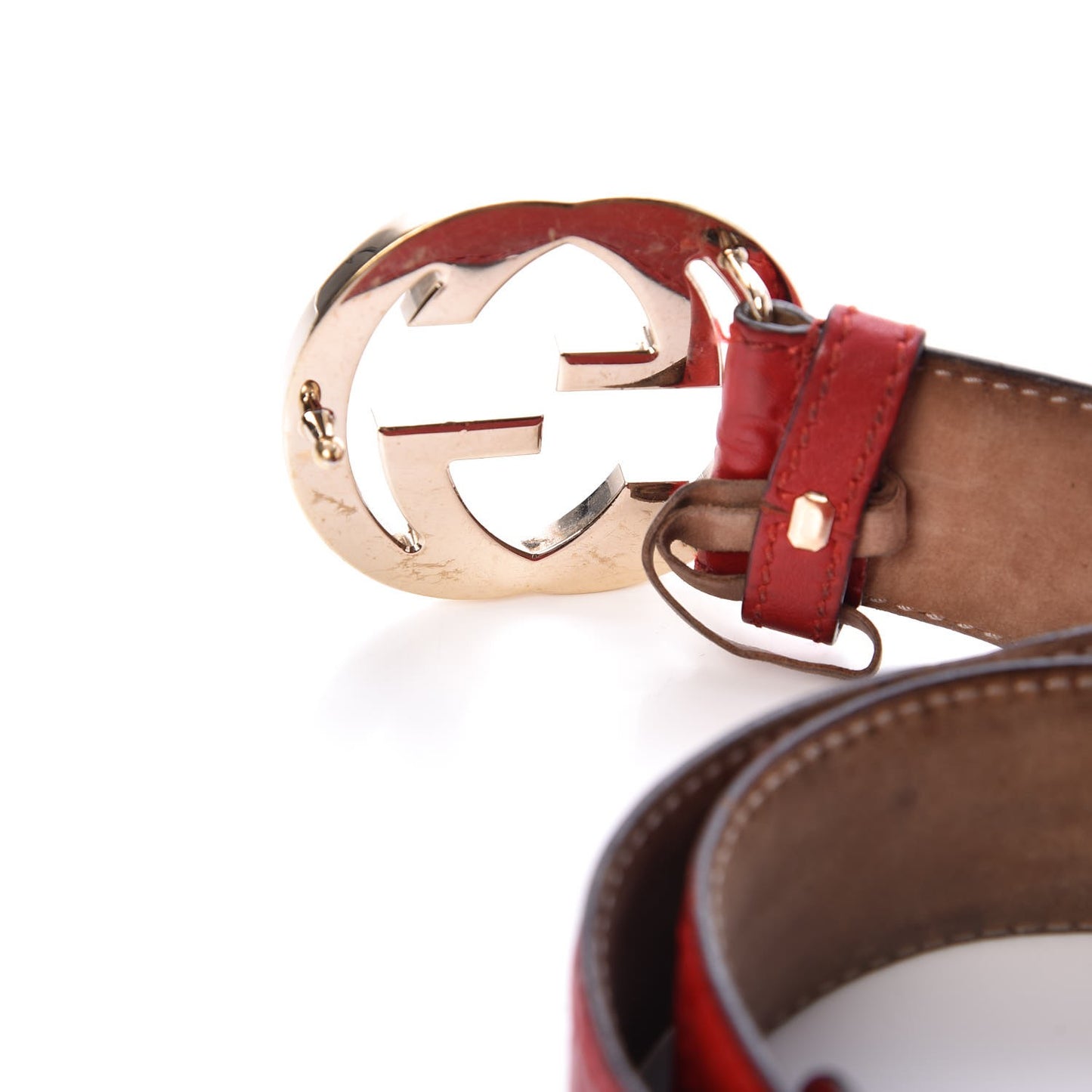 Guccissima Interlocking G 40mm Belt 90 36 Red