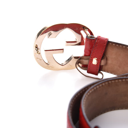 Gucci Guccissima Interlocking G 40mm Belt 90 36 Red 6 of 9