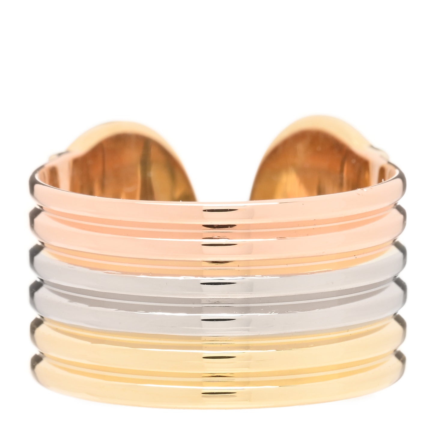18K Pink Yellow White Gold 13mm C De Cartier Ring 52 6