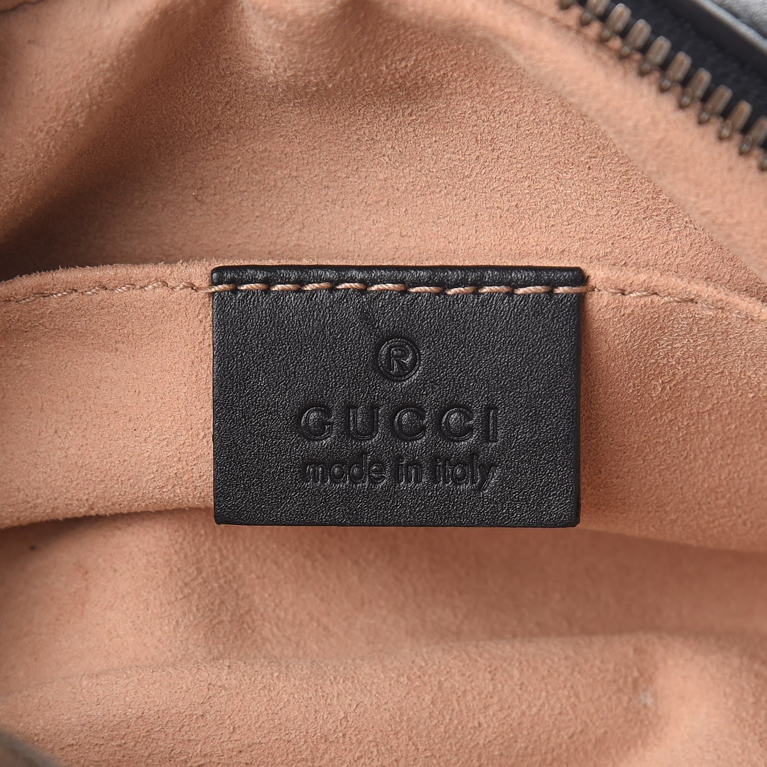 Gucci Calfskin Matelasse GG Marmont Belt Bag 85 34 Black 6 of 9