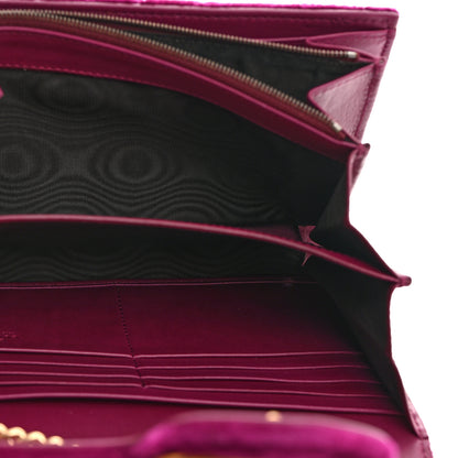 Gucci Velvet Matelasse GG Marmont Chain Wallet Fuchsia Violet Cyclamen 5 of 10
