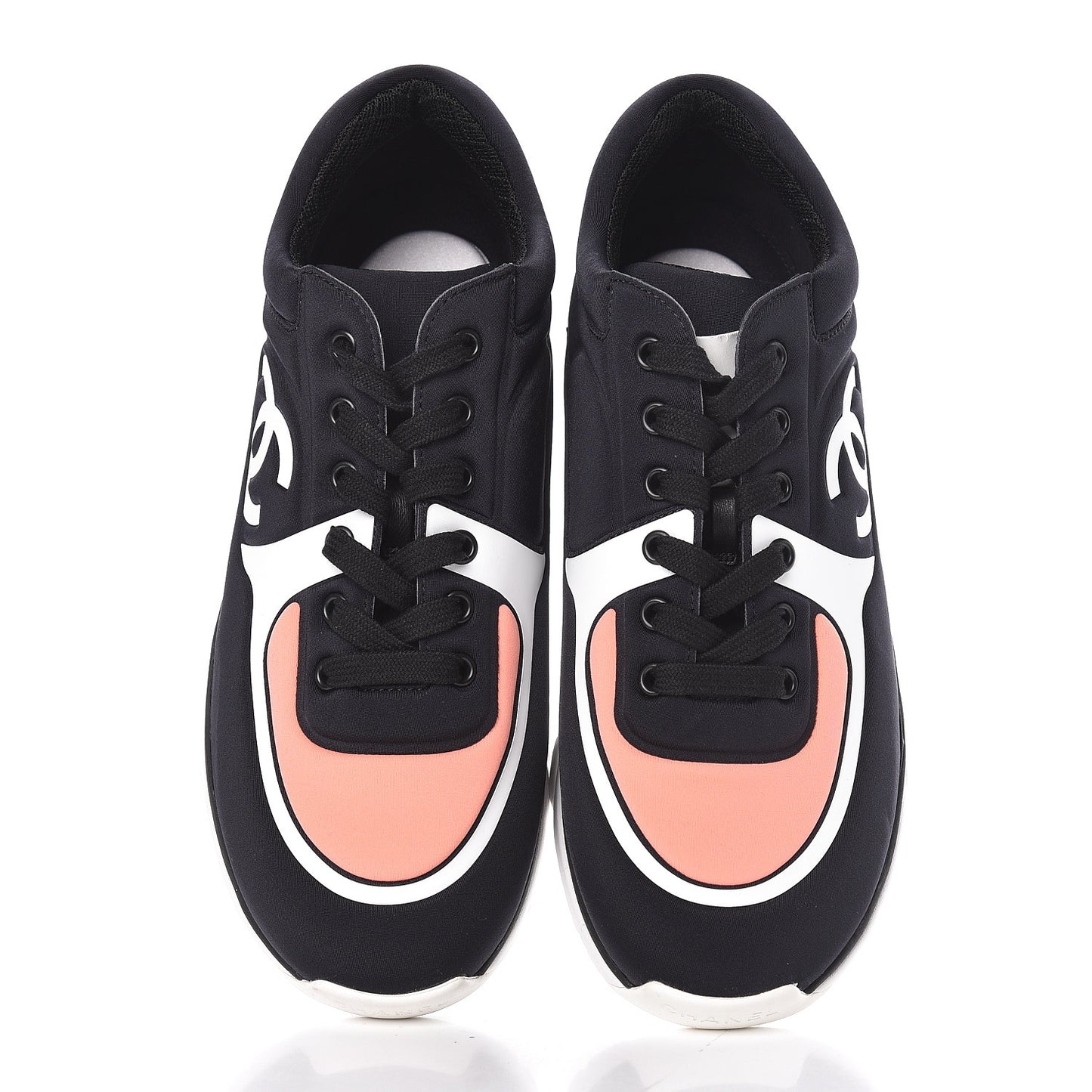 Lycra Fabric Womens CC Sneakers 39 Black White Pink