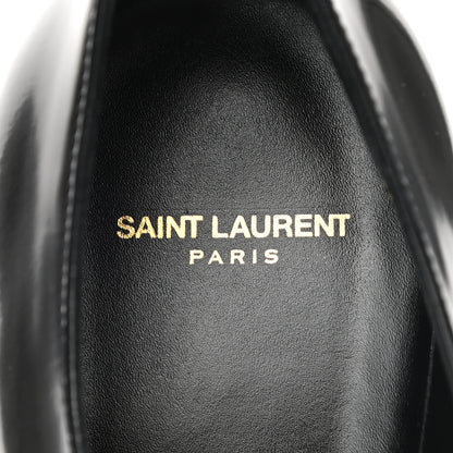 Saint Laurent Patent Calfskin Mens Smoking 25 Derby Lace Up Shoes 45 Black 7 of 10