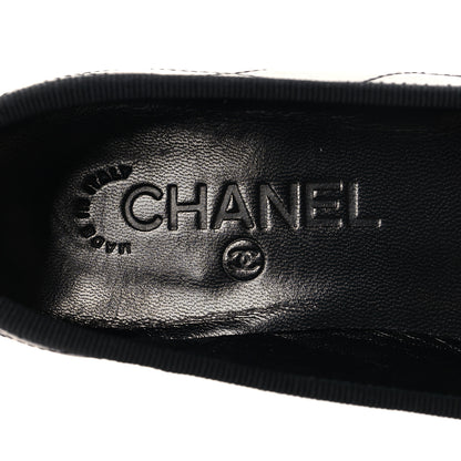 Chanel Lambskin Quilted Cambon Ballerina Flats 36.5 Black 8 of 10