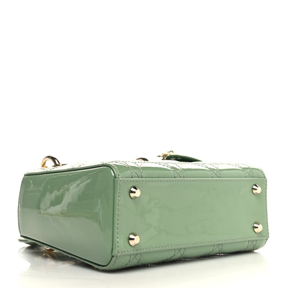 Christian Dior Patent Cannage Mini Lady Dior Mint Green 4 of 10