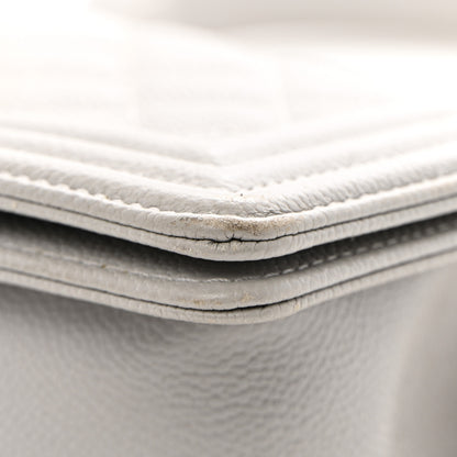 Chanel Caviar Quilted Small Boy Flap Light Grey 11 of 11