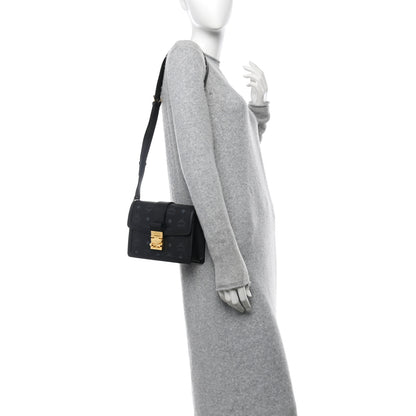 MCM Visetos Small Tracy Shoulder Bag Black 2 of 12