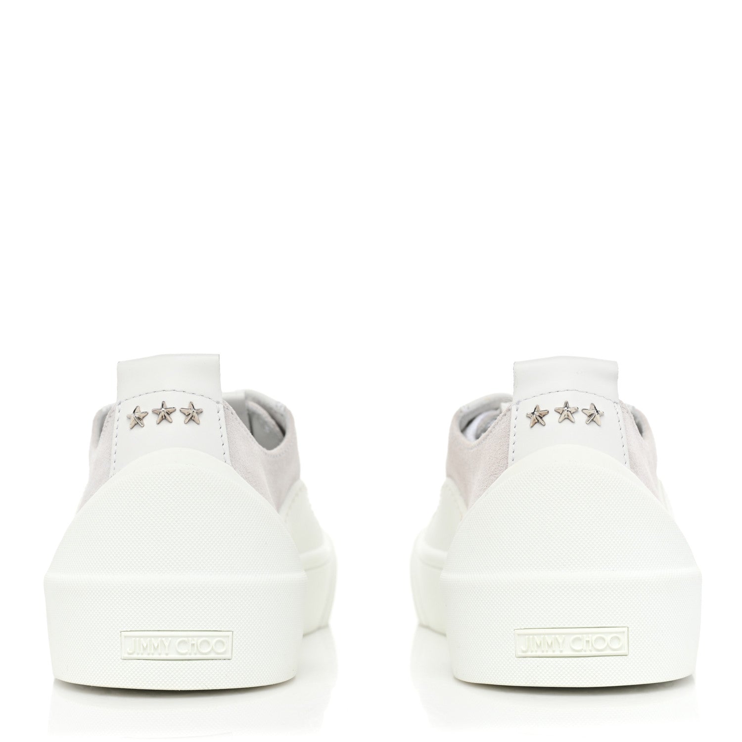 Jimmy Choo Suede Calfskin VBC Lace Up Sneakers 37 White Natural 4 of 10