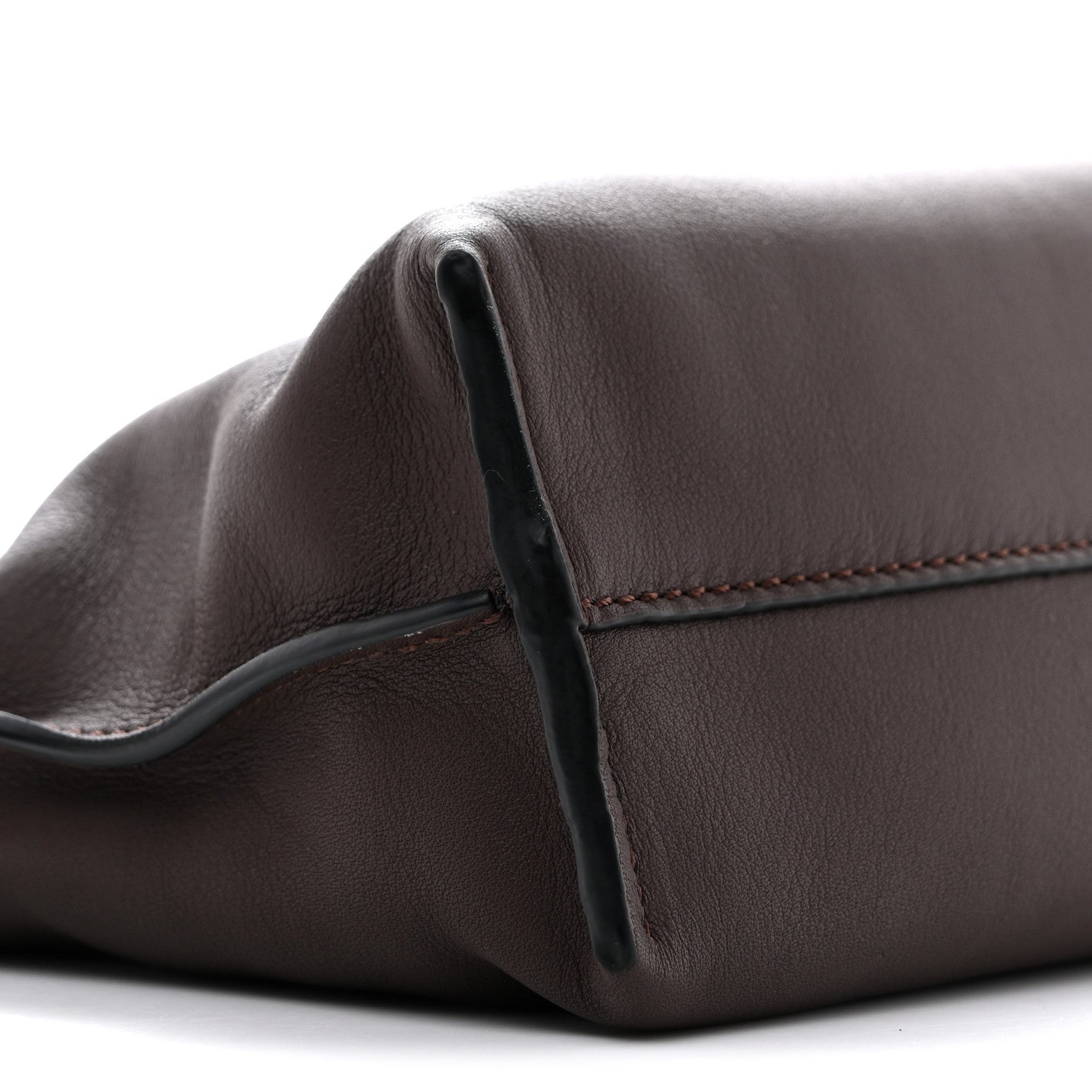 Loewe Calfskin Mini Flamenco Knot Clutch Chocolate 9 of 10
