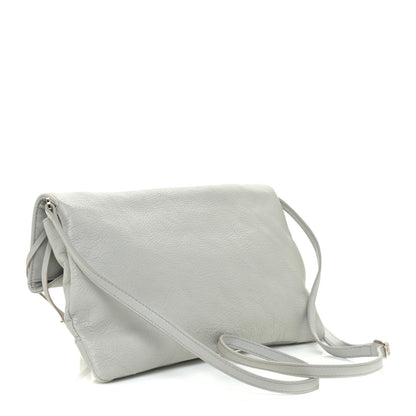 Balenciaga Agneau Gold Metallic Edge Hardware Envelope Strap Clutch Gris 2 of 8