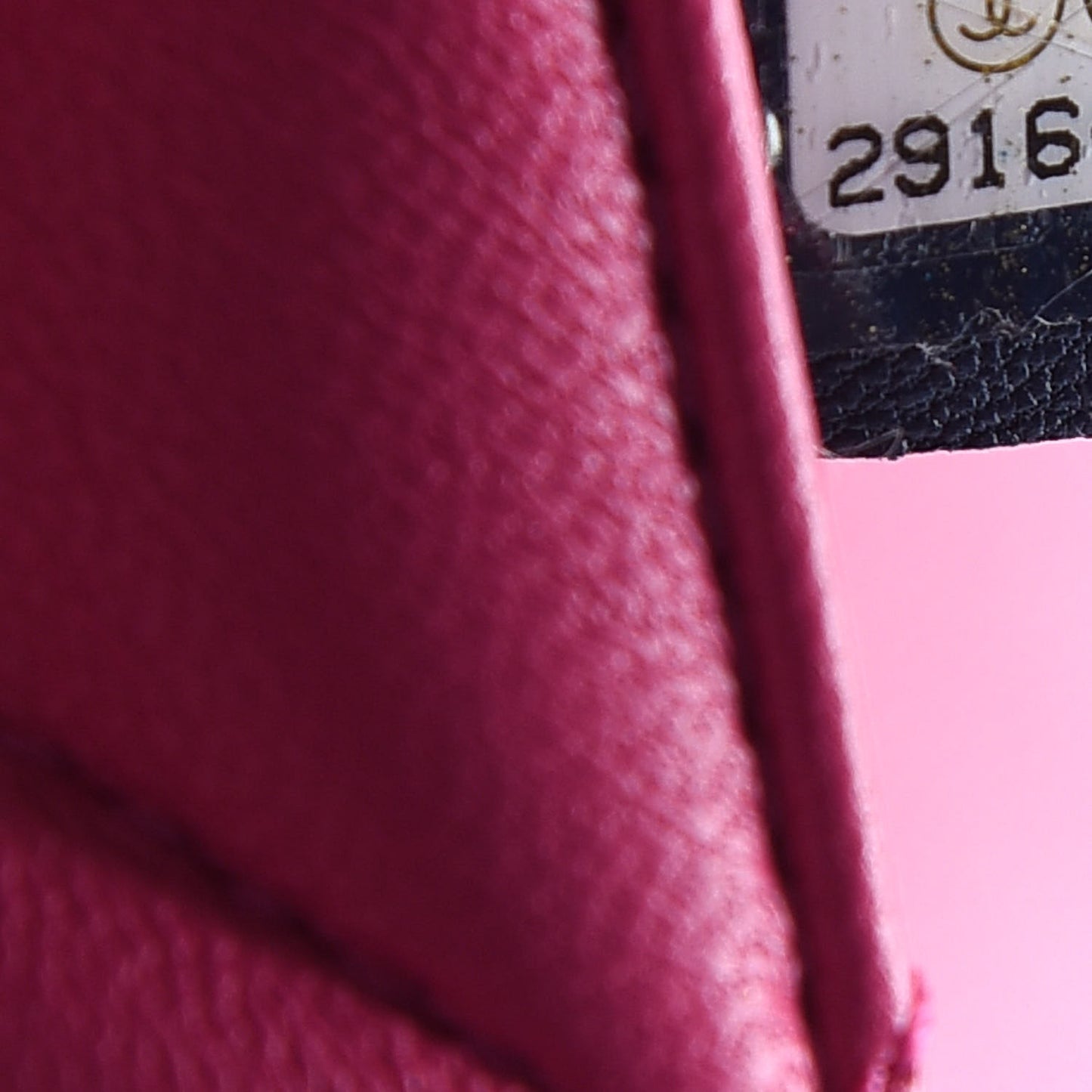 Lambskin Quilted Resin Bi-Color Chain Flap Bag Pink