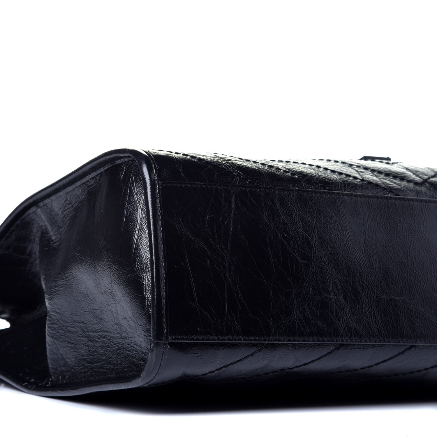 Saint Laurent Crinkled Calfskin Matelasse Monogram Large Niki Shopper Tote Black 7 of 8