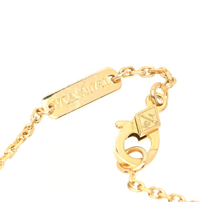 Van Cleef & Arpels 18K Yellow Gold Mother of Pearl Vintage Alhambra Pendant Necklace 5 of 7