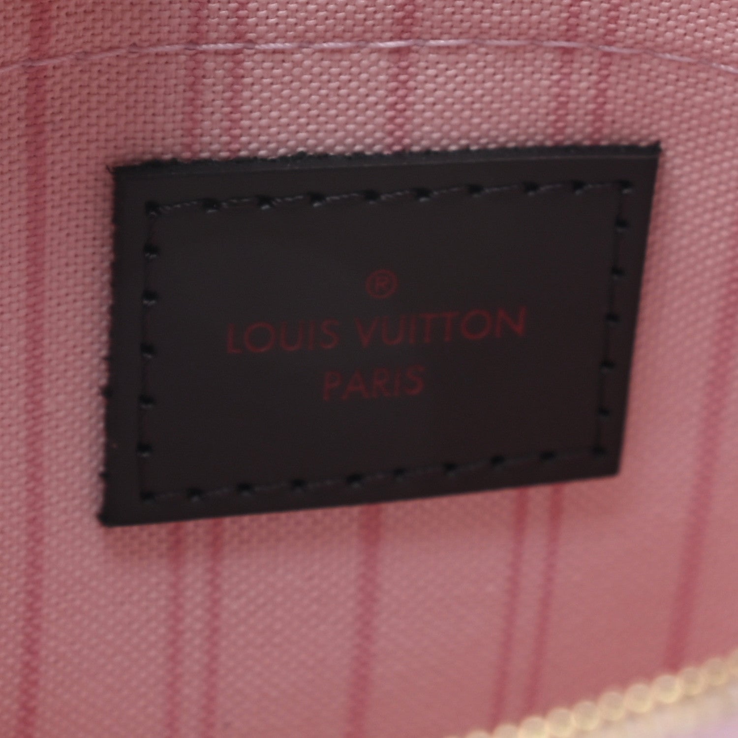 Louis Vuitton Damier Ebene Neverfull MM GM Pochette Rose Ballerine 6 of 6