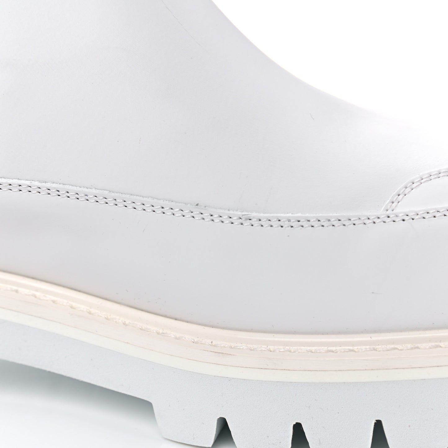 Calfskin Monogram Embossed Neoprene Mens Landscape Ankle Boots 9.5 White