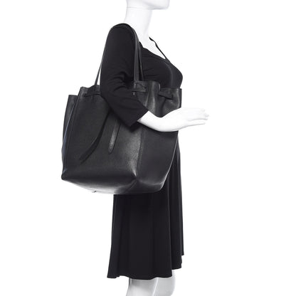 Celine Soft Grained Calfskin Medium Belt Cabas Phantom Black 2 of 14