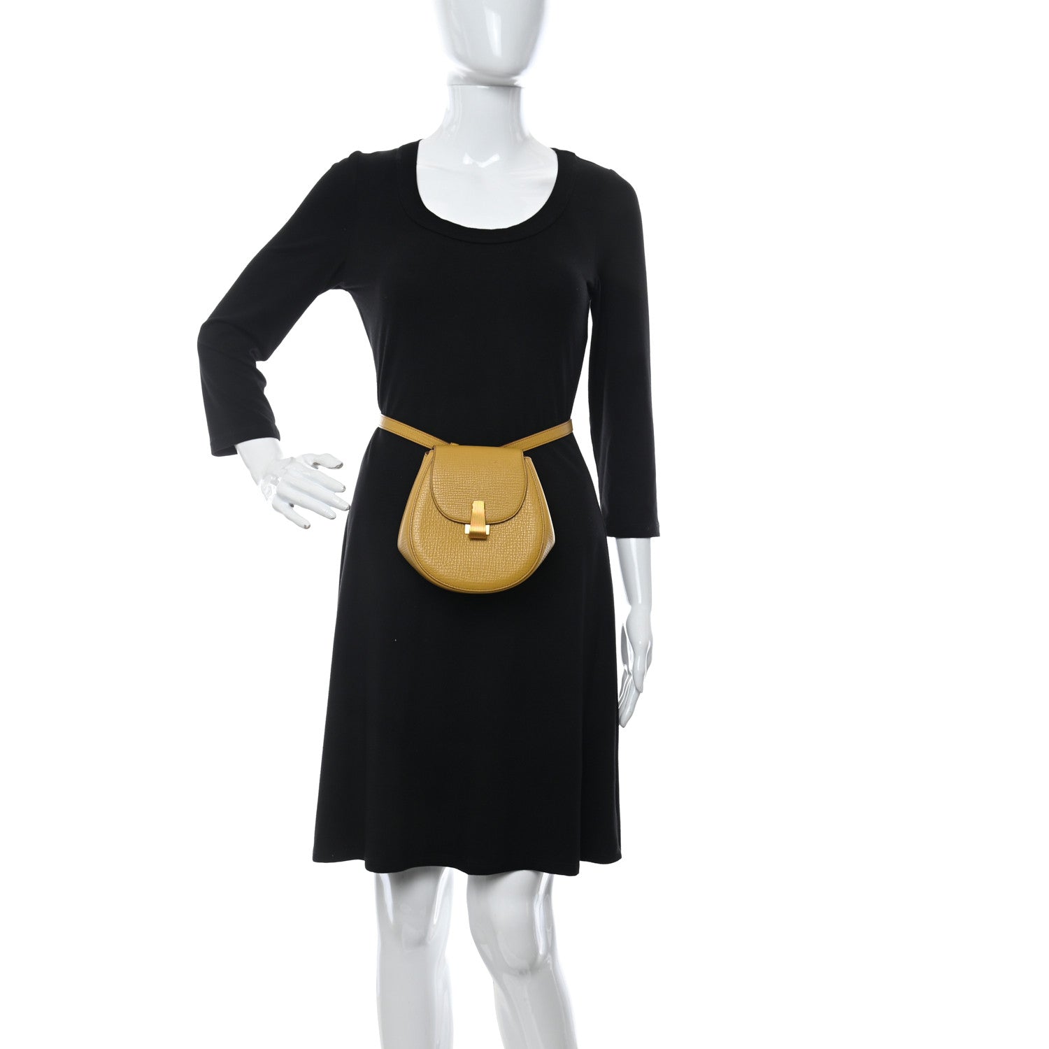 Bottega Veneta Palmellato Calfskin Rounded Belt Bag Butterscotch 3 of 21