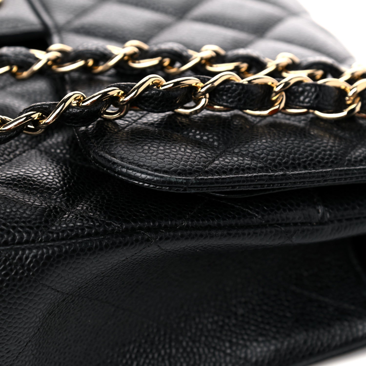 Chanel Caviar Quilted Jumbo Double Flap Black 13 of 16