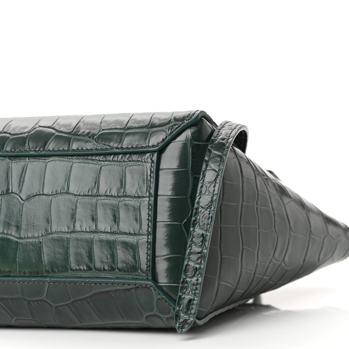 Calfskin Crocodile Embossed Nano Belt Bag Amazone