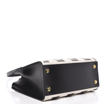 Louis Vuitton Calfskin Monogram Damier Tressage City Steamer MM Creme 4 of 9