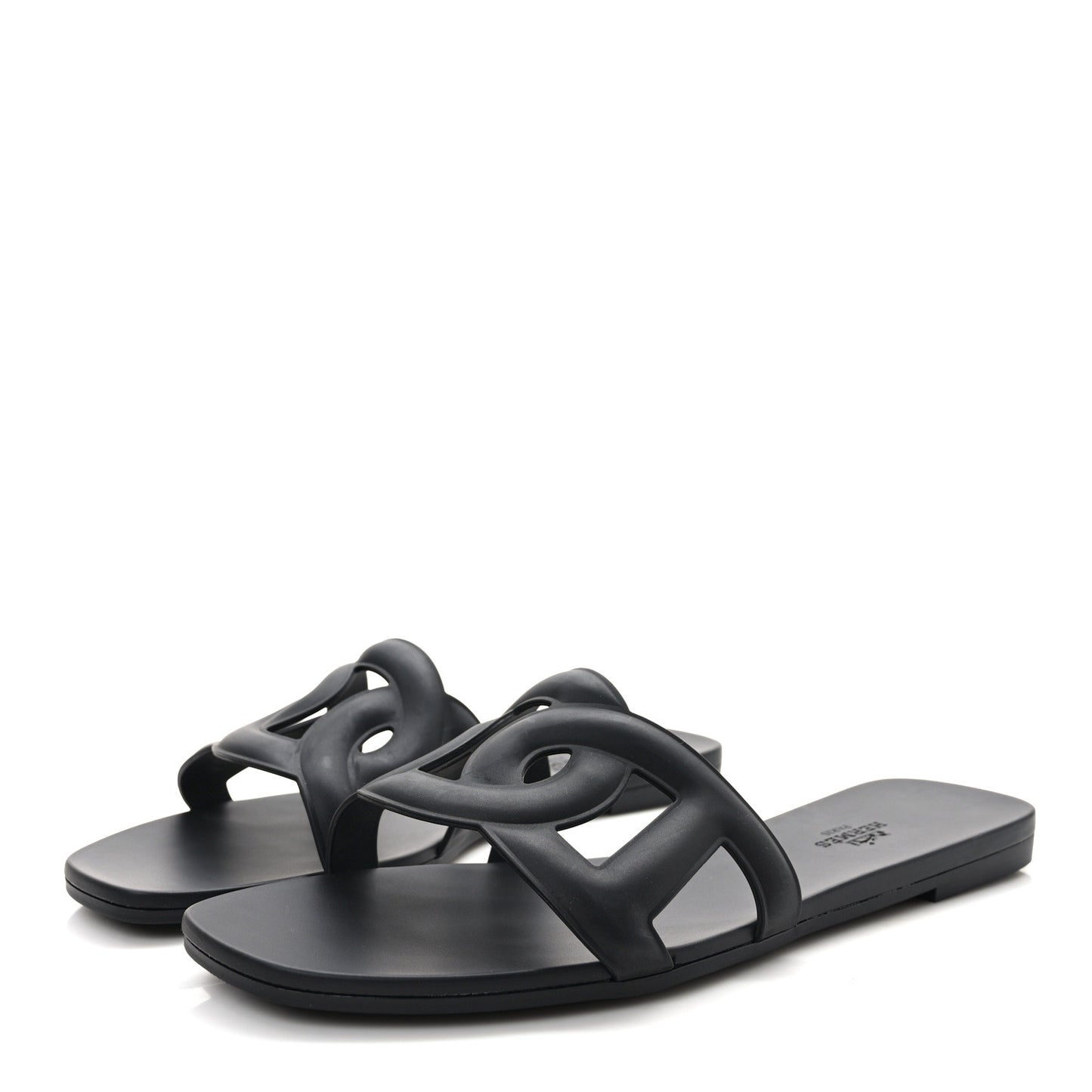 Rubber Aloha Sandals 39 Black