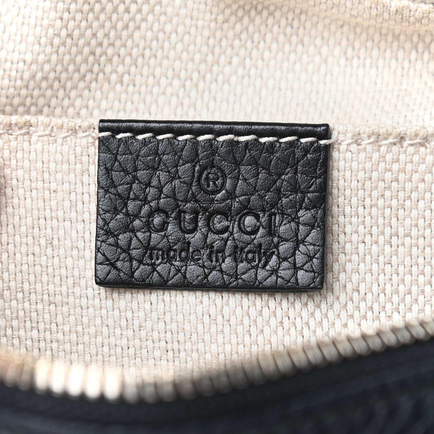 Pebbled Calfskin Small Soho Disco Bag Black