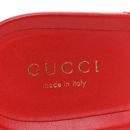 Gucci Nappa Matelasse GG Marmont 75mm Slide Sandals 38 Hibiscus Red 7 of 11