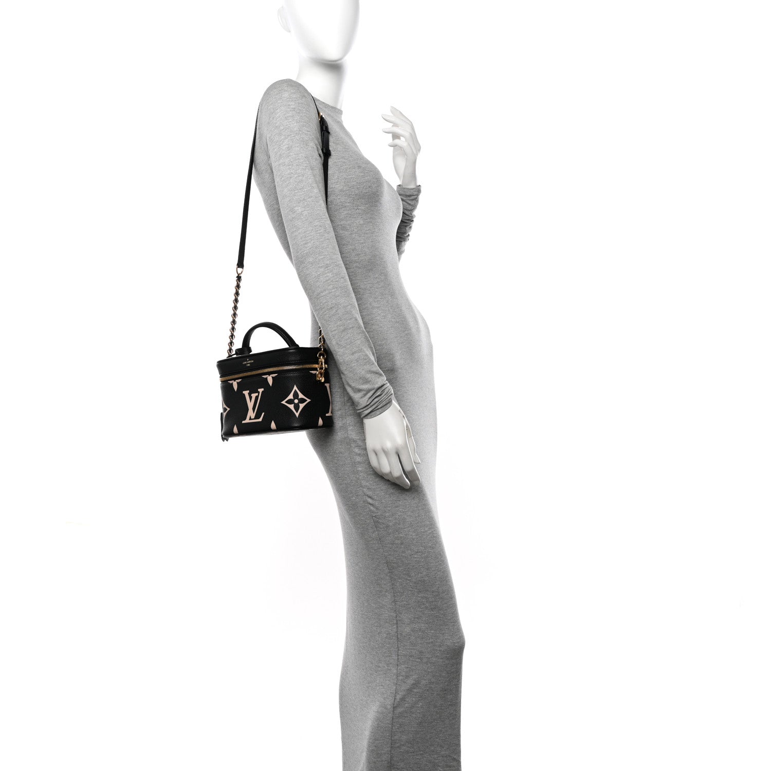 Louis Vuitton Empreinte Monogram Giant Vanity PM Black Beige 2 of 9