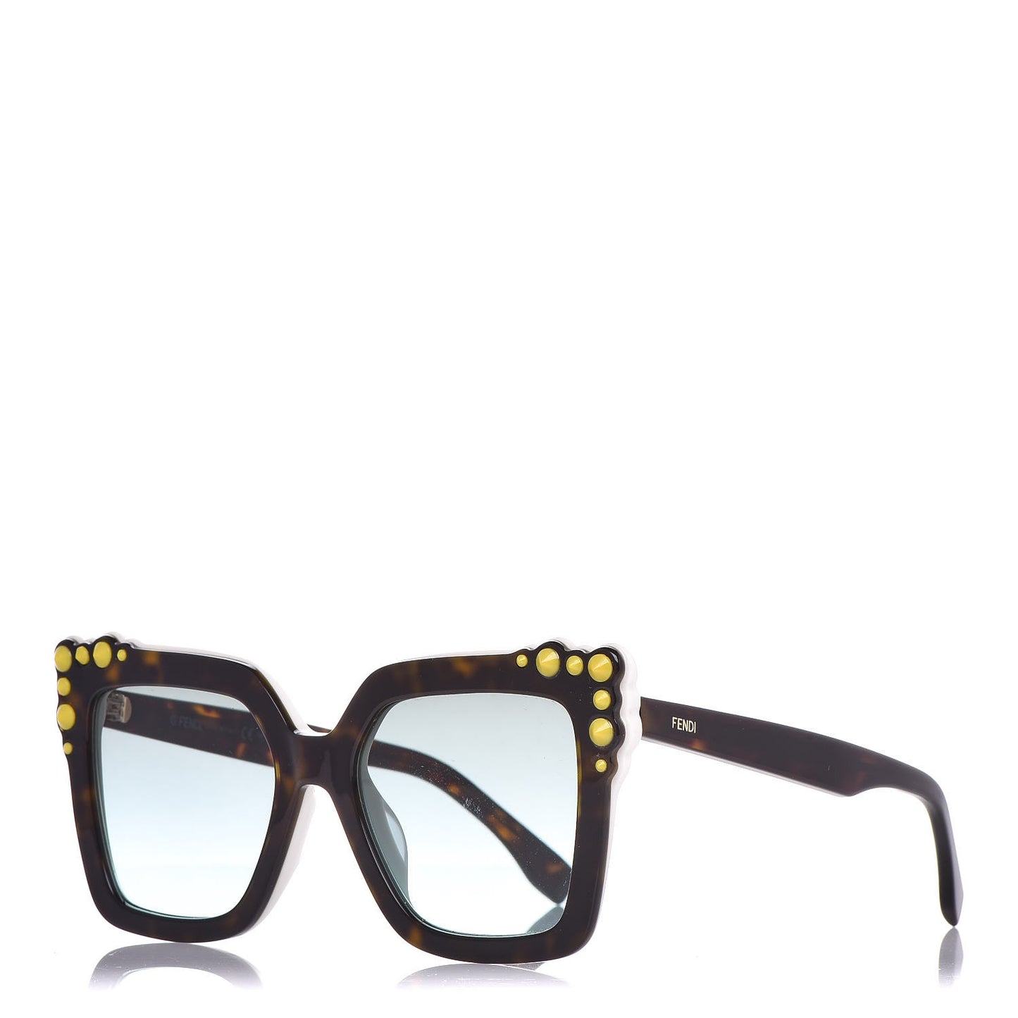 Studded Can Eye Sunglasses FF 0260/S Havana White