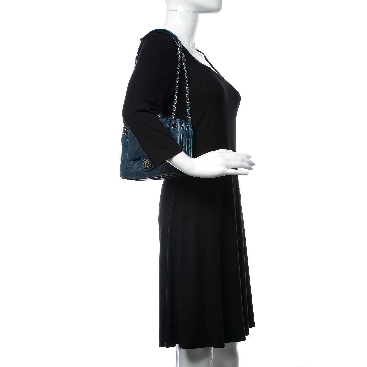 Chanel Lambskin Quilted Accordion Flap Dark Blue 2 of 8