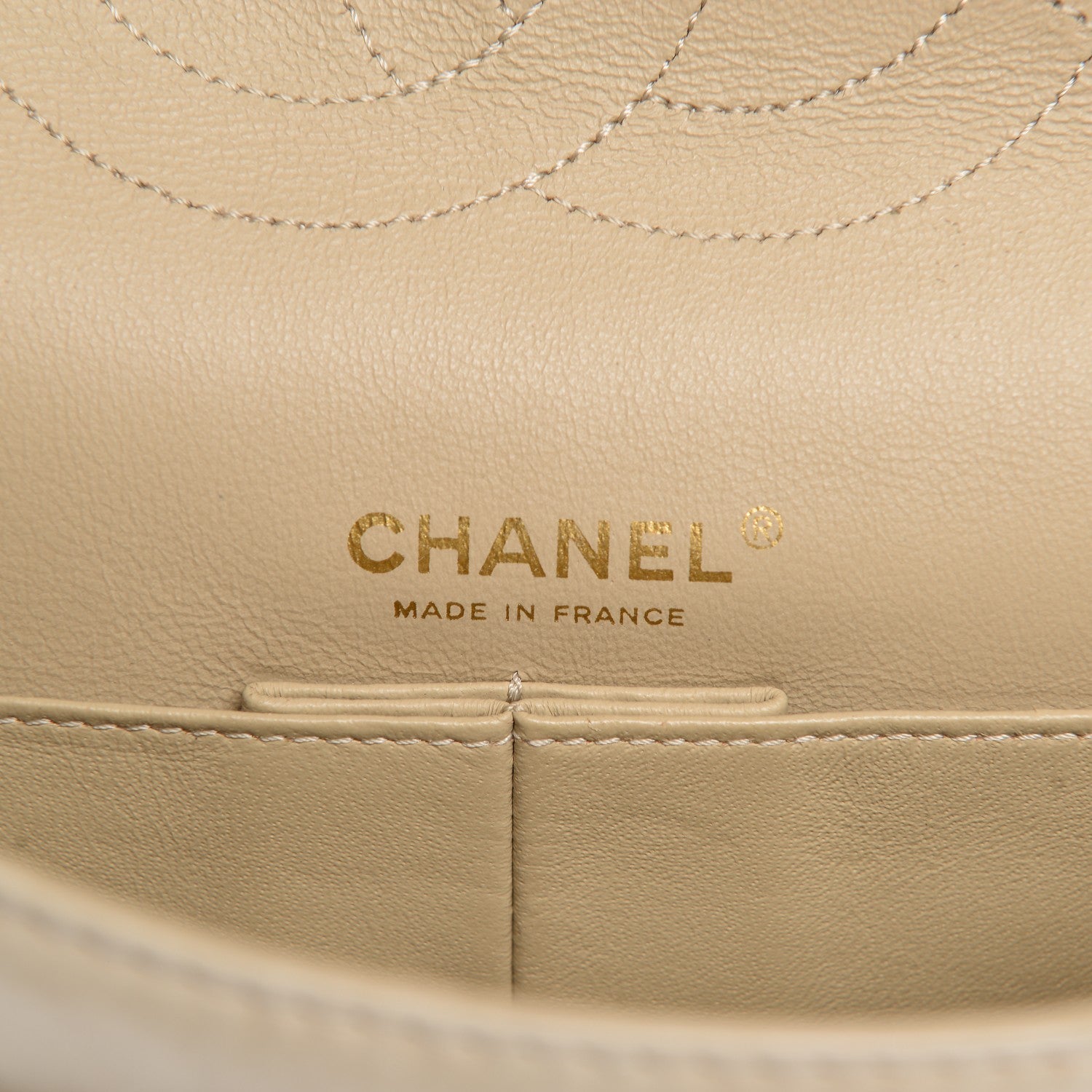 Chanel Aged Calfskin Medium Double Flap Beige 6 of 8