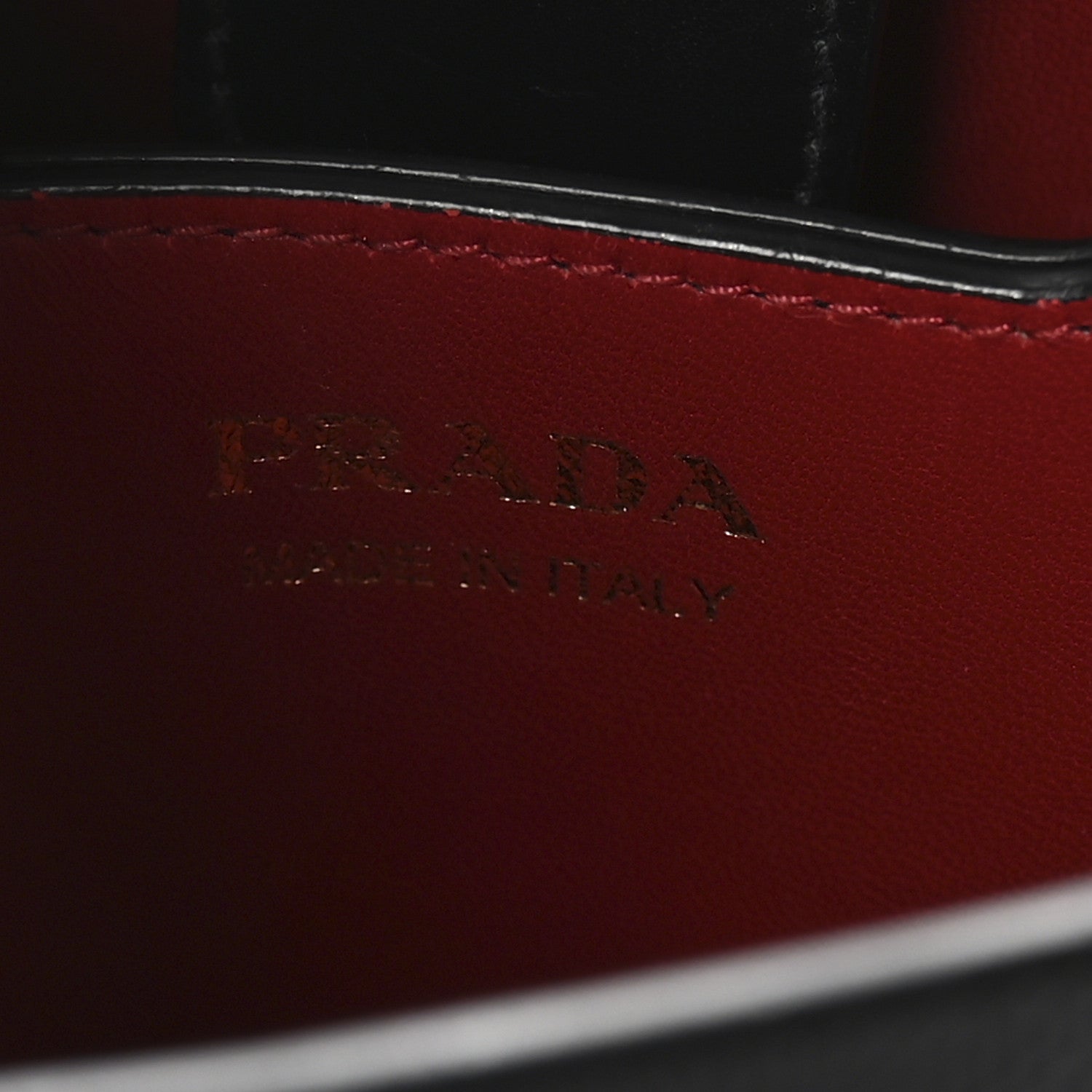 Prada Saffiano Cuir Small Panier Bucket Bag Black Fuoco 6 of 9