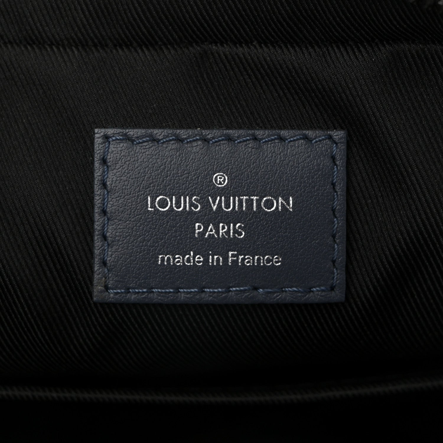 Louis Vuitton Calfskin Monogram Shadow Trio Messenger Navy River Blue 6 of 10