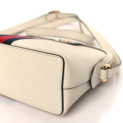 Gucci Textured Dollar Calfskin Web Small Ophidia Dome Shoulder Bag Mystic White 9 of 9