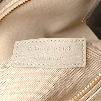 Saint Laurent Linen Calfskin Small Rive Gauche Tote Military Green Blanc Vintage 7 of 10
