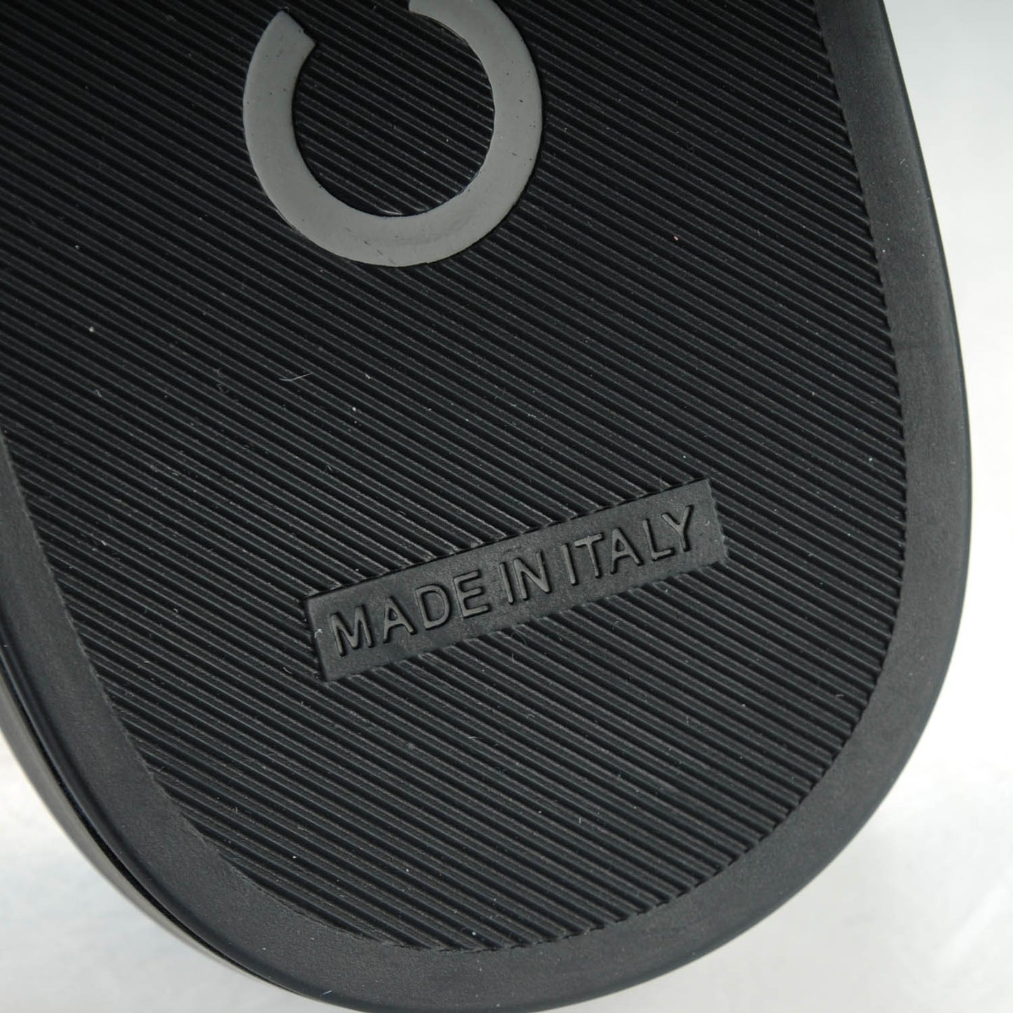 Lambskin Canvas Chain Flat Sandals 38 Navy