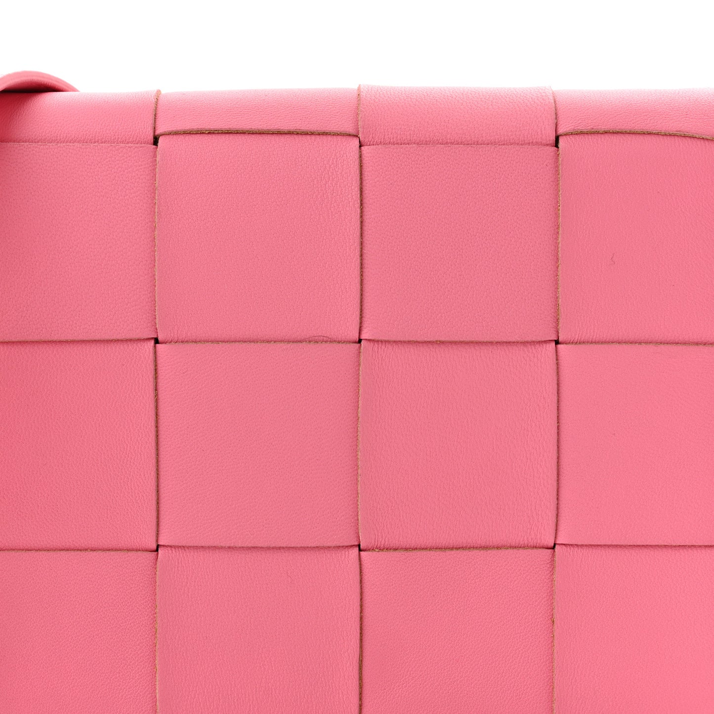 Lambskin Maxi Intrecciato Mini Cassette Crossbody Bag Pink