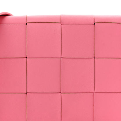 Bottega Veneta Lambskin Maxi Intrecciato Mini Cassette Crossbody Bag Pink 7 of 10