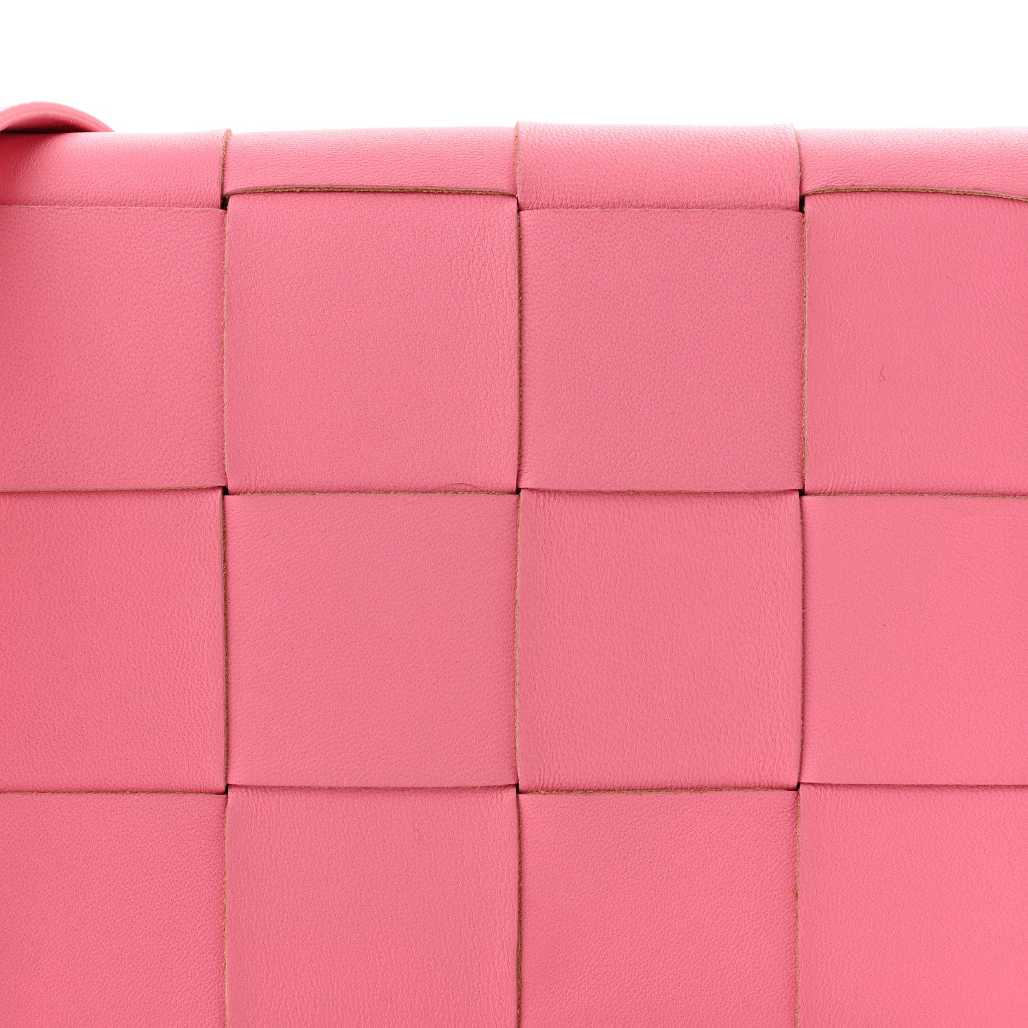 Bottega Veneta Lambskin Maxi Intrecciato Mini Cassette Crossbody Bag Pink 7 of 10