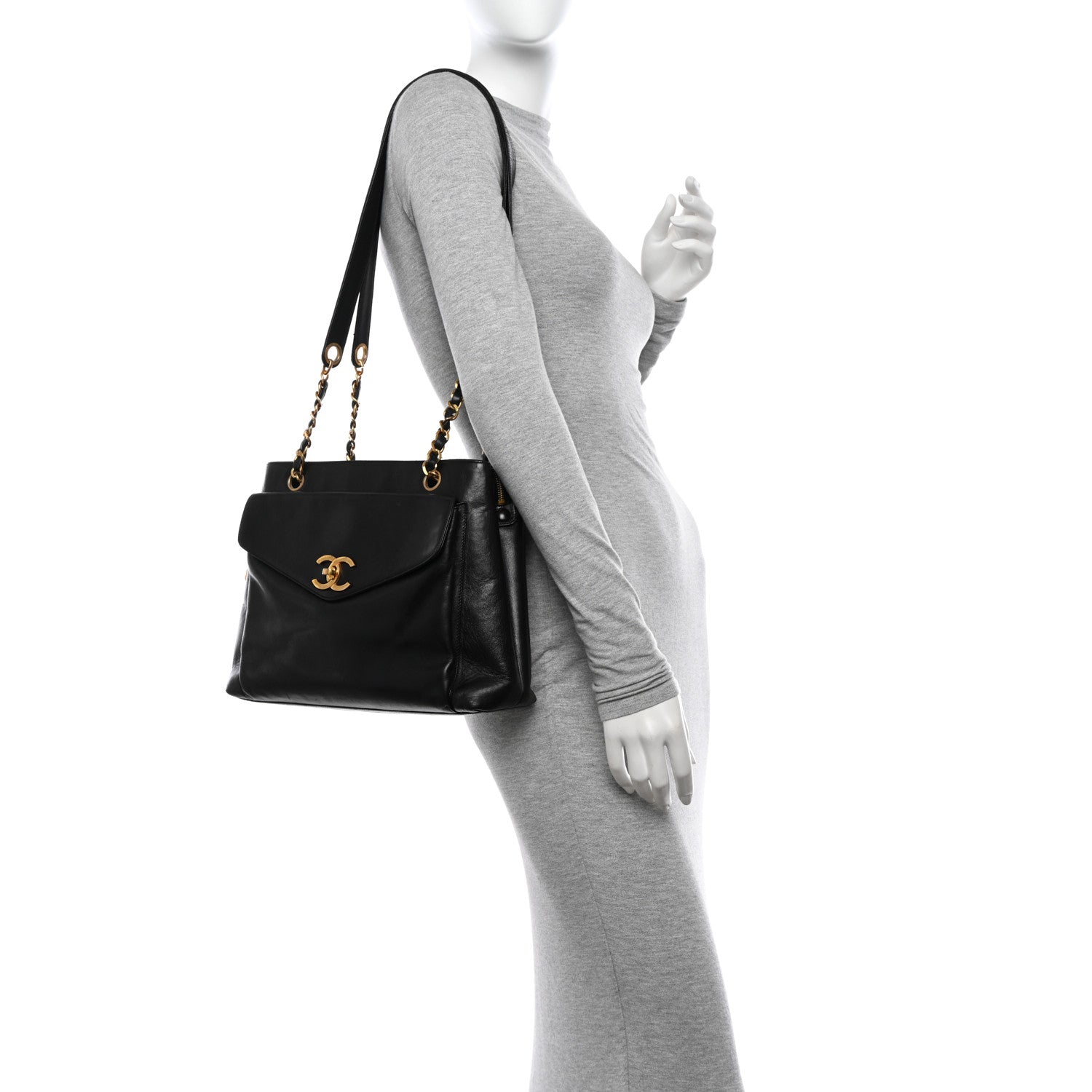 Chanel Lambskin Flap Shoulder Bag Dark Brown 2 of 21
