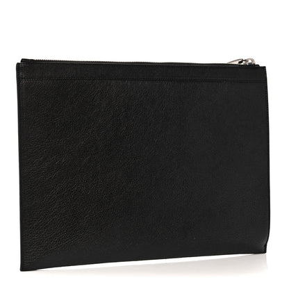 Saint Laurent Calfskin Studded iPad Pouch Black 3 of 10