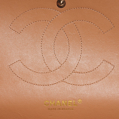 Chanel Lambskin Quilted Jumbo Double Flap Dark Beige 6 of 8