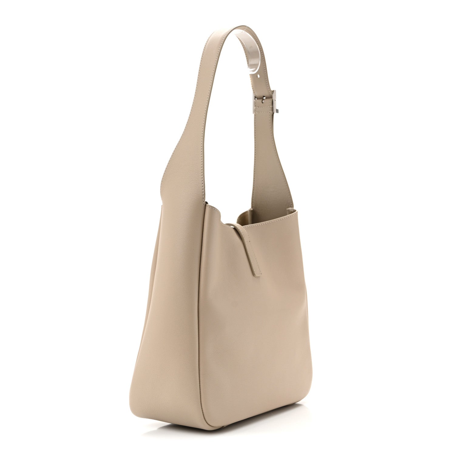 Saint Laurent Smooth Calfskin Small Le 5 A 7 Soft Hobo Sea Salt 3 of 10
