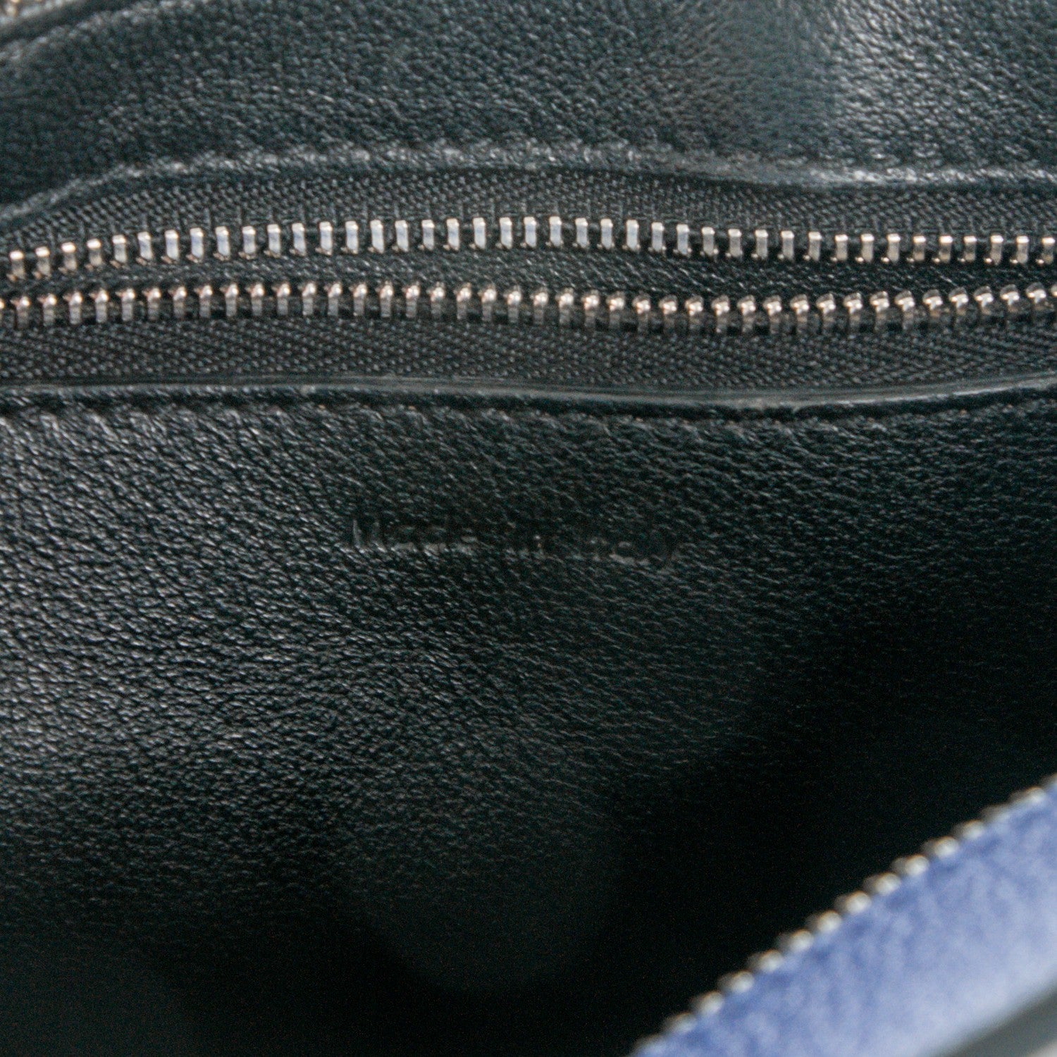 Celine Drummed Calfskin Small Edge Shoulder Bag Indigo 7 of 10
