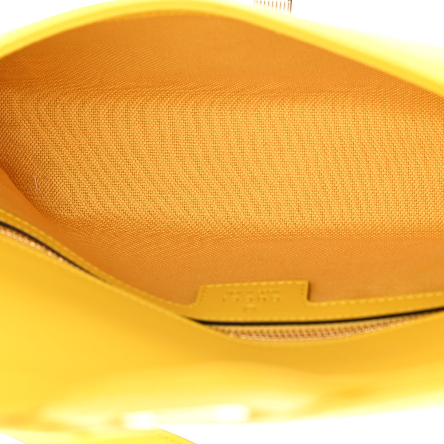 GG Monogram Textured Dollar Calfskin Small Luce Shoulder Bag Yellow