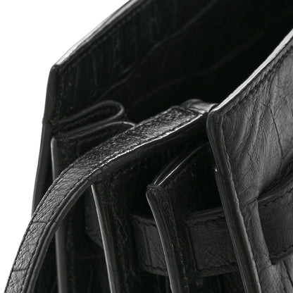 Saint Laurent Calfskin Crocodile Embossed Baby Sac De Jour Black 14 of 14