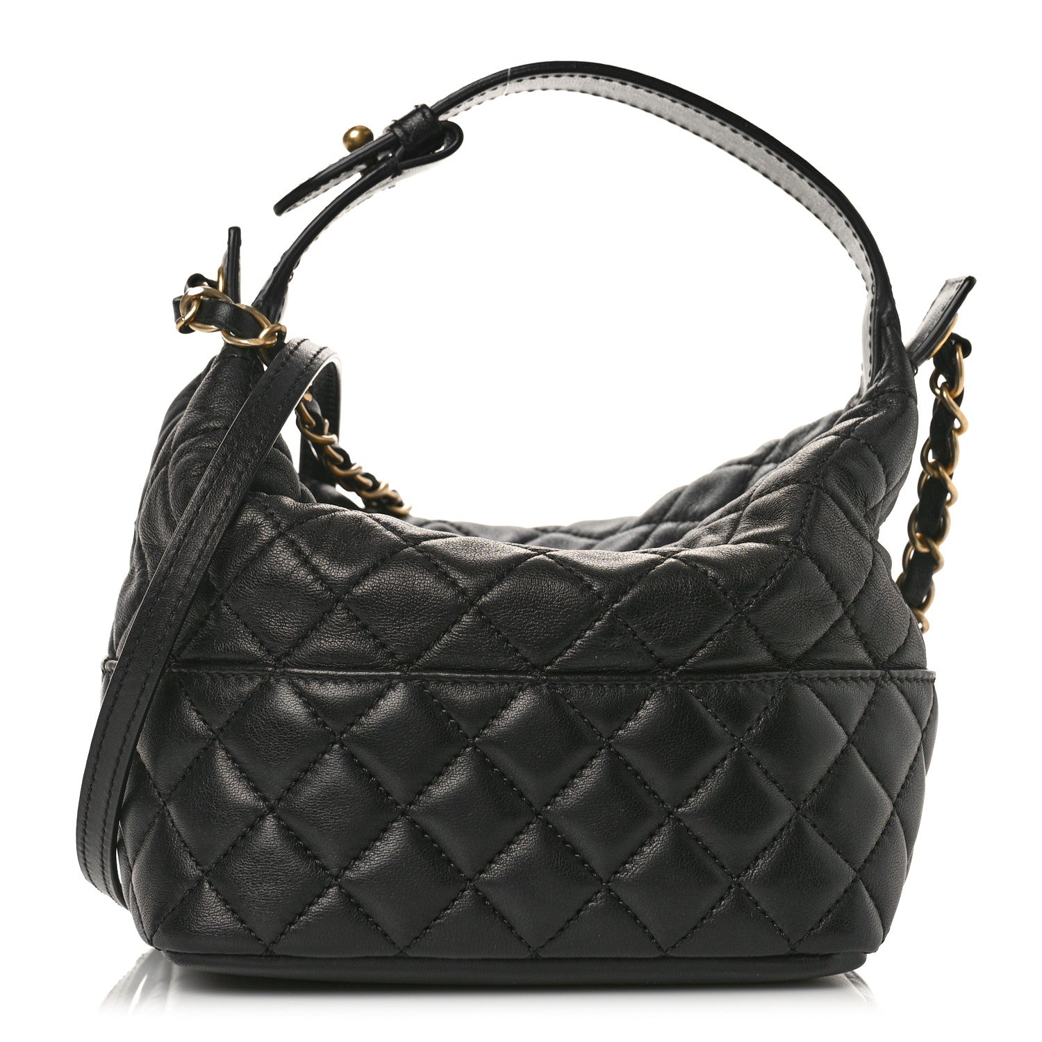 Chanel Lambskin Quilted Small Hobo Black 1 of 9