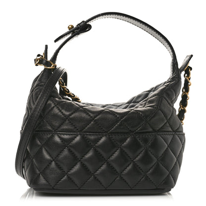 Chanel Lambskin Quilted Small Hobo Black 1 of 9