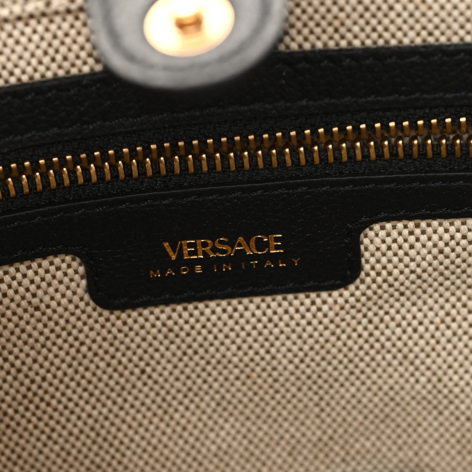 Versace Canvas Calfskin La Medusa Tote Bag Beige 6 of 10
